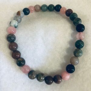 Asian Made Women’s Natural Stone Jewelry —- Multi-Color Bracelet